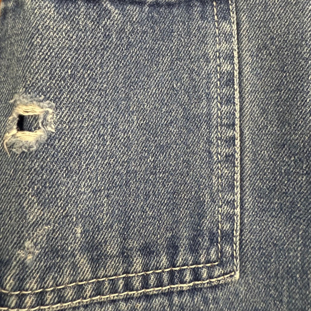 REAL WORK WEAR Mens Blue Denim Carpenter Pants Relaxed Fit Size 36x28 DISTRESSED - Picture 6 of 9